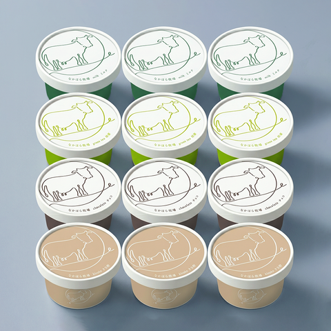 きな粉3、ミルク3、抹茶3、チョコ3